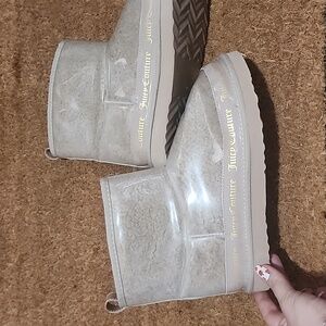 Juicy couture clear rubber ankle boot Size 7-8